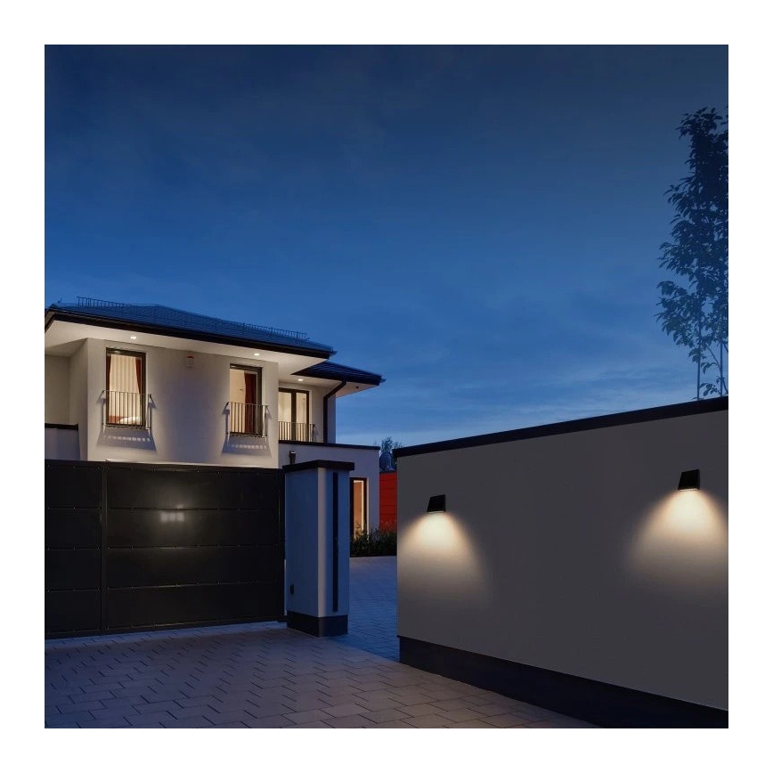 Viking - LED dimbare zonne-wandlamp met sensor LED/2W/3,7V IP54 4000K 2000 mAh