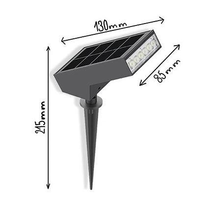 Viking - LED zonnelamp LED/1,4W/3,7V IP65 3000K