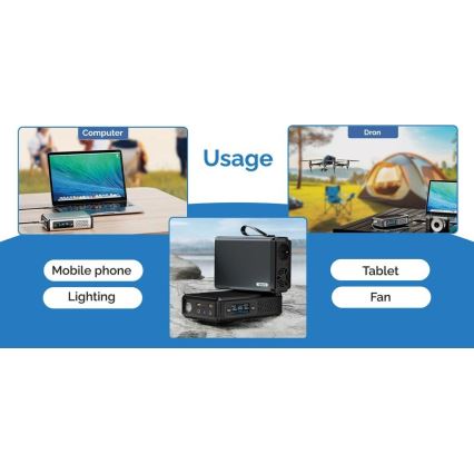 Viking - Oplaadstation met LED-display en Power Delivery 148 Wh