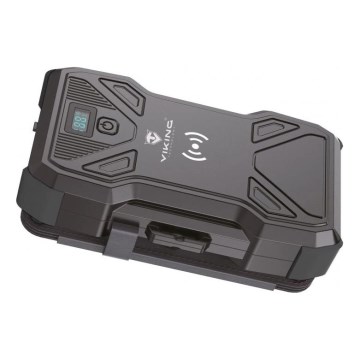 Viking - powerbank met LED-zaklamp, draadloos opladen en zonnepaneel, Power Delivery 22,5 W / 30000 mAh