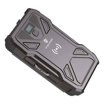 Viking - powerbank met LED-zaklamp, draadloos opladen en zonnepaneel Power Delivery 22,5W/10000 mAh