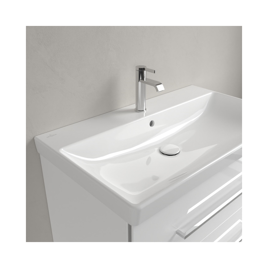 Villeroy & Boch 41568001 - Hangende wastafel AVENTO 80x47 cm keramiek/wit