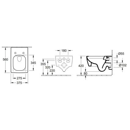 Villeroy & Boch 4633R001 - Hangend toilet MEMENTO keramiek/wit