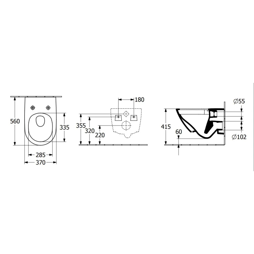 Villeroy & Boch 4670T0R1 - Hangend toilet SUBWAY 3.0 keramiek/wit