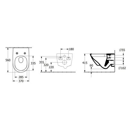 Villeroy & Boch 4670TS01 - Hangend WC met SoftClose-bril SUBWAY 3.0 keramiek/wit