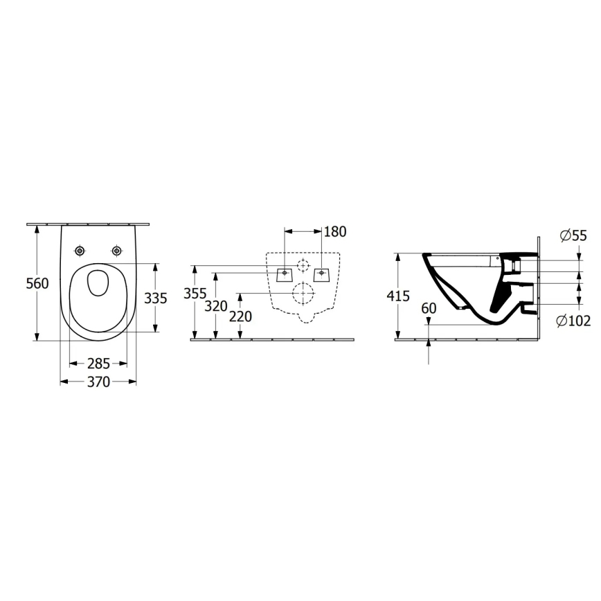 Villeroy & Boch 4670TS01 - Hangend WC met SoftClose-bril SUBWAY 3.0 keramiek/wit