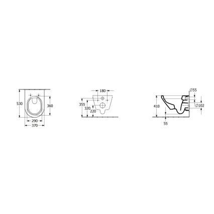 Villeroy & Boch 4694CL01 - Wandcloset met SoftClose-wc-bril ARCHITECTURA keramiek/wit