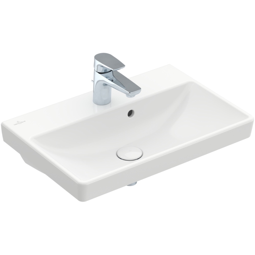 Villeroy & Boch 4A005501 - Wandgemonteerde wastafel AVENTO 55x37 cm keramiek/wit