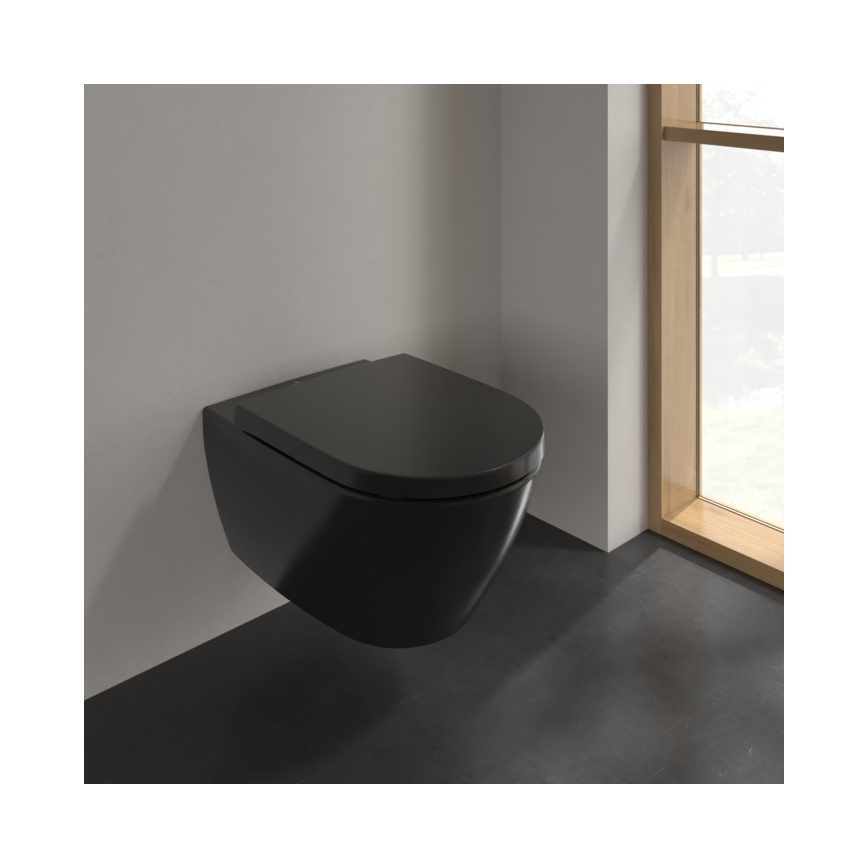 Villeroy & Boch 5614R0R7 - Hangend toilet SUBWAY keramiek/zwart