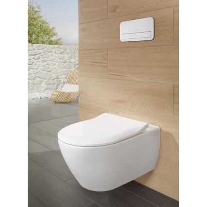 Villeroy & Boch 5614R201 - Hangend toilet met SoftClose-zitting SUBWAY 2.0 keramiek/wit