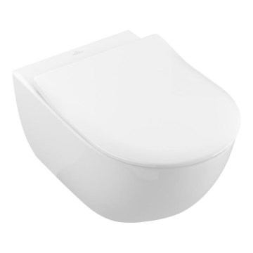 Villeroy & Boch 5614R2R1 - Hangend toilet met SoftClose-toiletbril SUBWAY 2.0 keramiek/wit