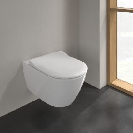 Villeroy & Boch 5614R2R1 - Hangend toilet met SoftClose-toiletbril SUBWAY 2.0 keramiek/wit