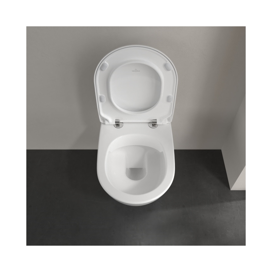 Villeroy & Boch 5614R2R1 - Hangend toilet met SoftClose-toiletbril SUBWAY 2.0 keramiek/wit