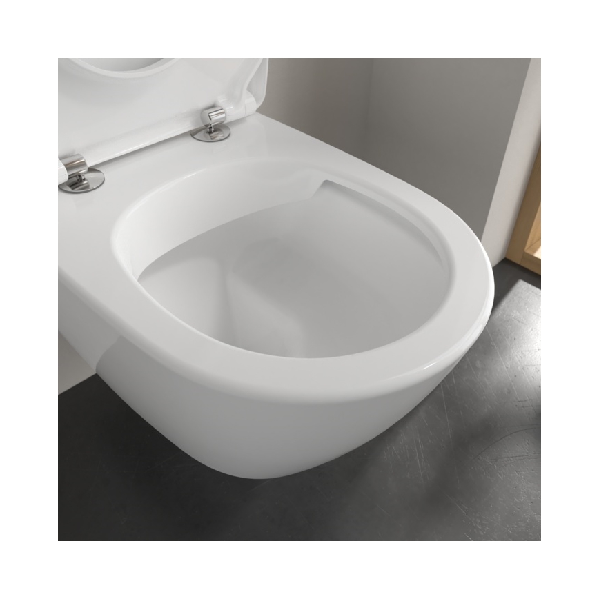 Villeroy & Boch 5614R2R1 - Hangend toilet met SoftClose-toiletbril SUBWAY 2.0 keramiek/wit