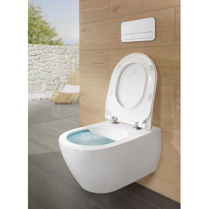 Villeroy & Boch 5614R2R1 - Hangend toilet met SoftClose-toiletbril SUBWAY 2.0 keramiek/wit