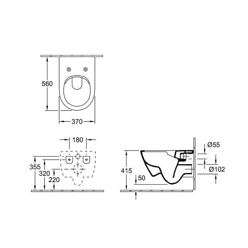 Villeroy & Boch 5614R2R1 - Hangend toilet met SoftClose-toiletbril SUBWAY 2.0 keramiek/wit
