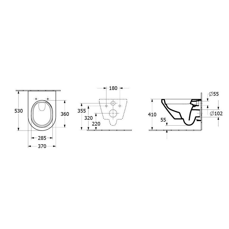 Villeroy & Boch 5684CL01 - Hangend toilet met SoftClose zitting ARCHITECTURA keramiek/wit