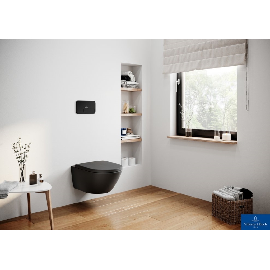Villeroy & Boch 8M42S1R7 - SoftClose toiletzitting SUBWAY zwart
