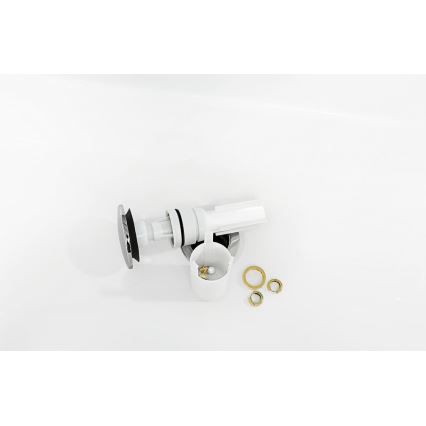 Villeroy & Boch 92198800 - Wastafelsifon PUSHOPEN, hoogglans chroom/wit