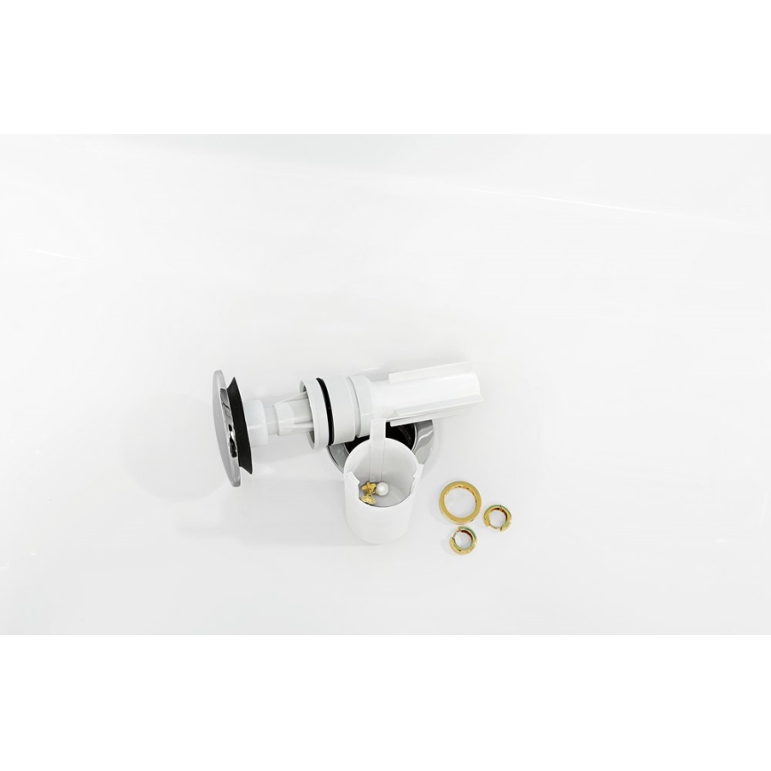 Villeroy & Boch 92198800 - Wastafelsifon PUSHOPEN, hoogglans chroom/wit