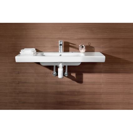 Villeroy & Boch 92198800 - Wastafelsifon PUSHOPEN, hoogglans chroom/wit