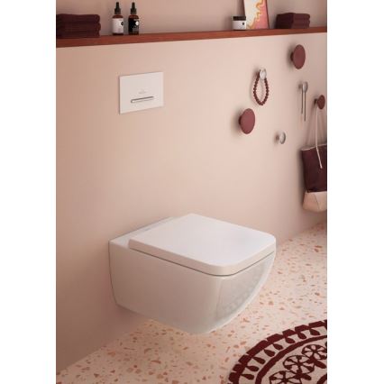 Villeroy & Boch 92216168 - Spoelknop VICONNECT wit/glanzend chroom