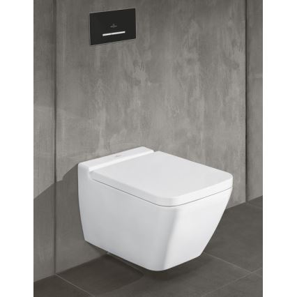 Villeroy & Boch 922169AN - VICONNECT spoelknop mat zwart/mat chroom