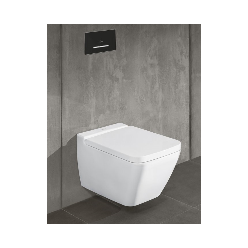 Villeroy & Boch 922169AN - VICONNECT spoelknop mat zwart/mat chroom