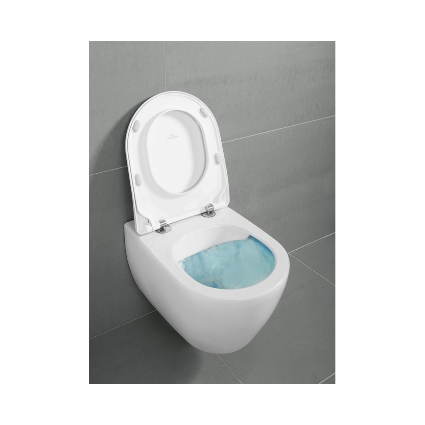 Villeroy & Boch 9M78S101 - Toiletzitting SoftClose SUBWAY 2.0 wit