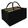 Vilthouten mand met handvatten 27x50 cm zwart