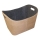 Vilthouten mand met handvatten 35x55 cm beige