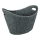 Vilthouten mand met handvatten 54x40 cm grijs