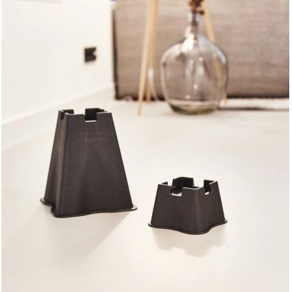 Vitility - Set van 4 bedverhogers (7 cm), zwart