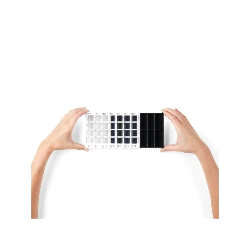 Vitility - Wekelijkse medicijndispenser wit/zwart