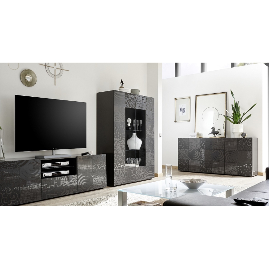 Vitrinekast ARIA antraciet