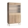 Vitrinekast KIOTO 106x183x37 cm Cremona-eik/glas