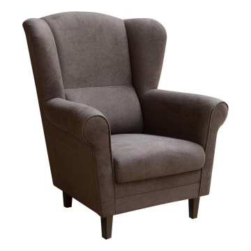 Vleugelfauteuil GALA, donkerbruin