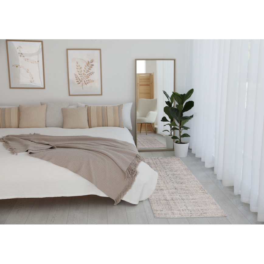 Vloerkleed BILBAO SHAGGY 80x150 cm beige