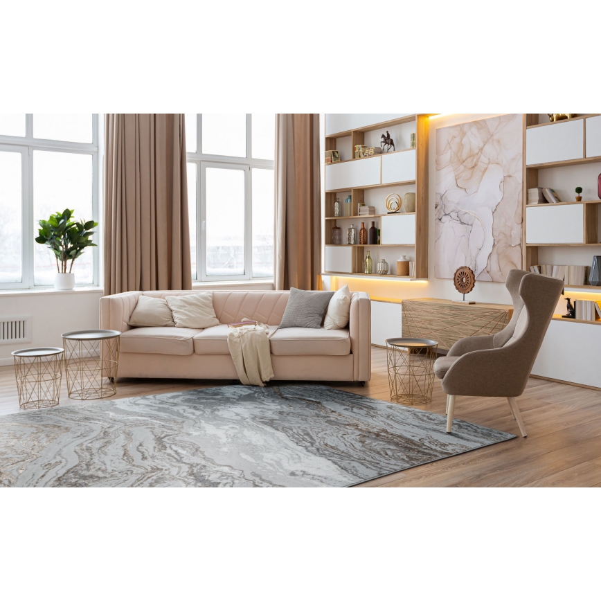 Vloerkleed CREATION 200x290 cm 1950g/m2 grijs/bruin/marmerpatroon