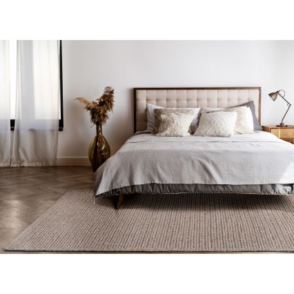 Vloerkleed FIR WOOL 120x170 cm 2600 g/m2 beige/naturel