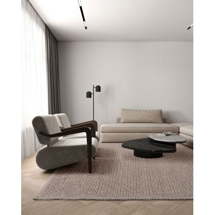 Vloerkleed FIR WOOL 120x170 cm 2600 g/m2 beige/naturel