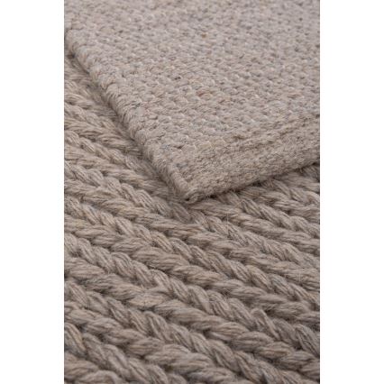Vloerkleed FIR WOOL 120x170 cm 2600 g/m2 beige/naturel