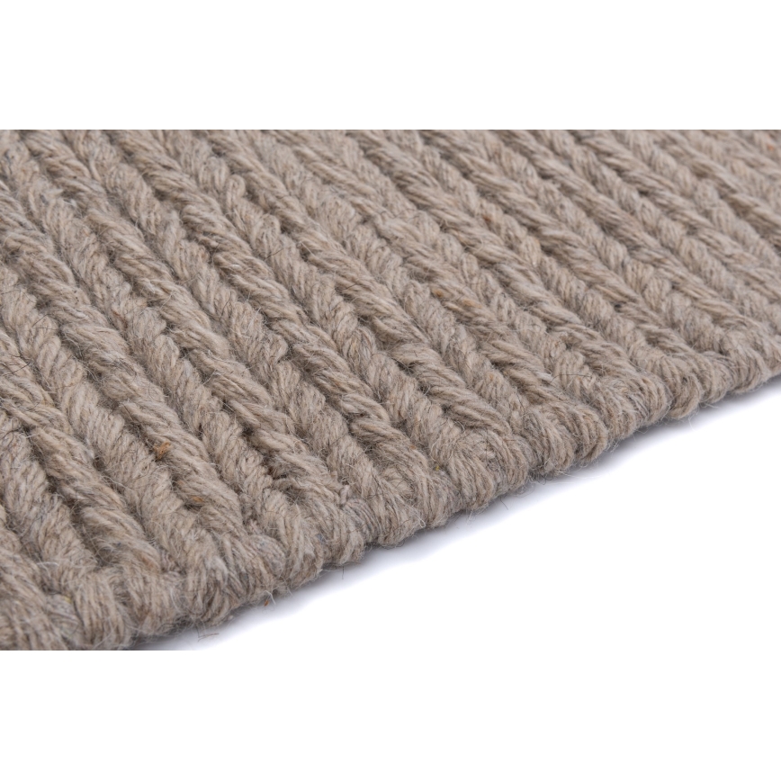 Vloerkleed FIR WOOL 120x170 cm 2600 g/m2 beige/naturel