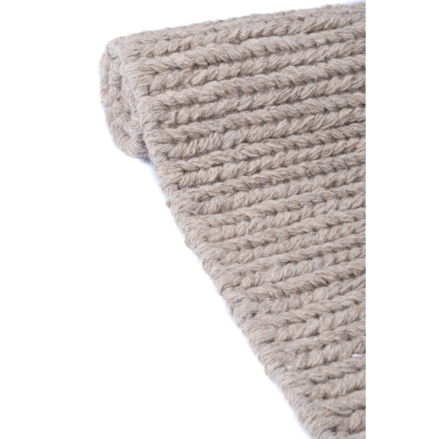 Vloerkleed FIR WOOL 120x170 cm 2600 g/m2 beige/naturel