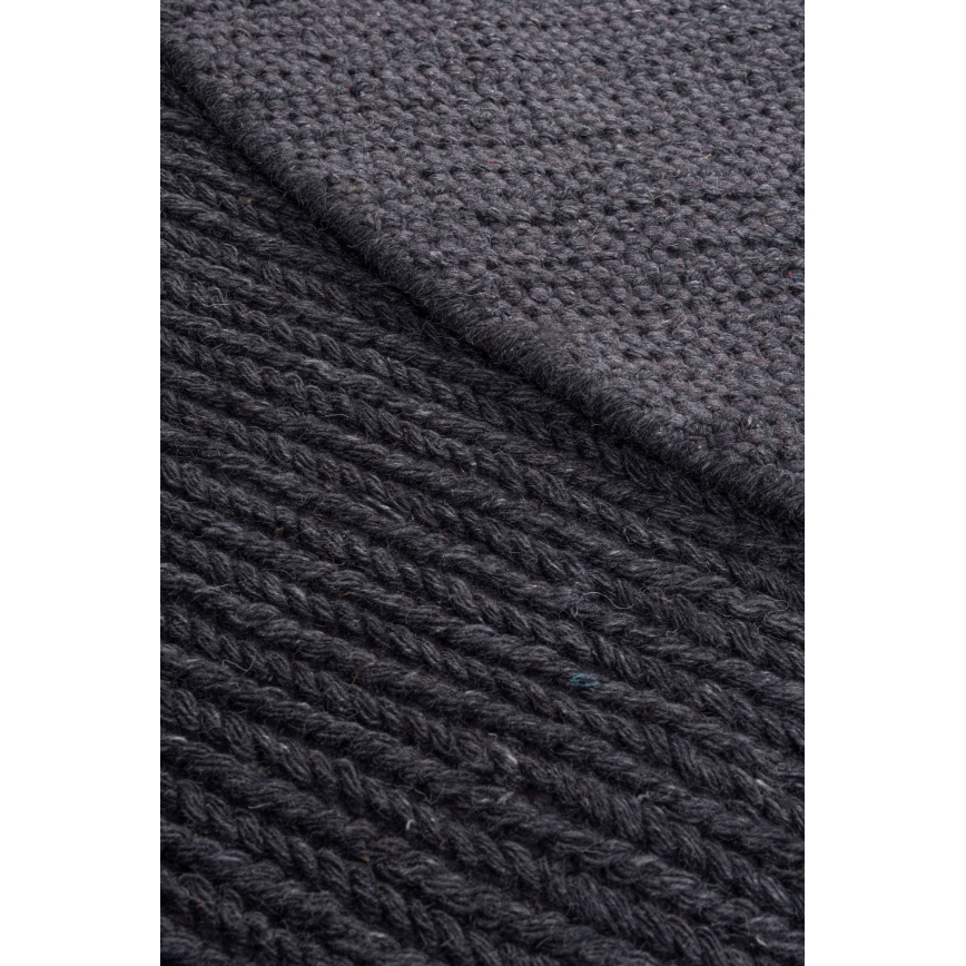 Vloerkleed FIR WOOL 160 cm 2600 g/m2 antraciet/naturel
