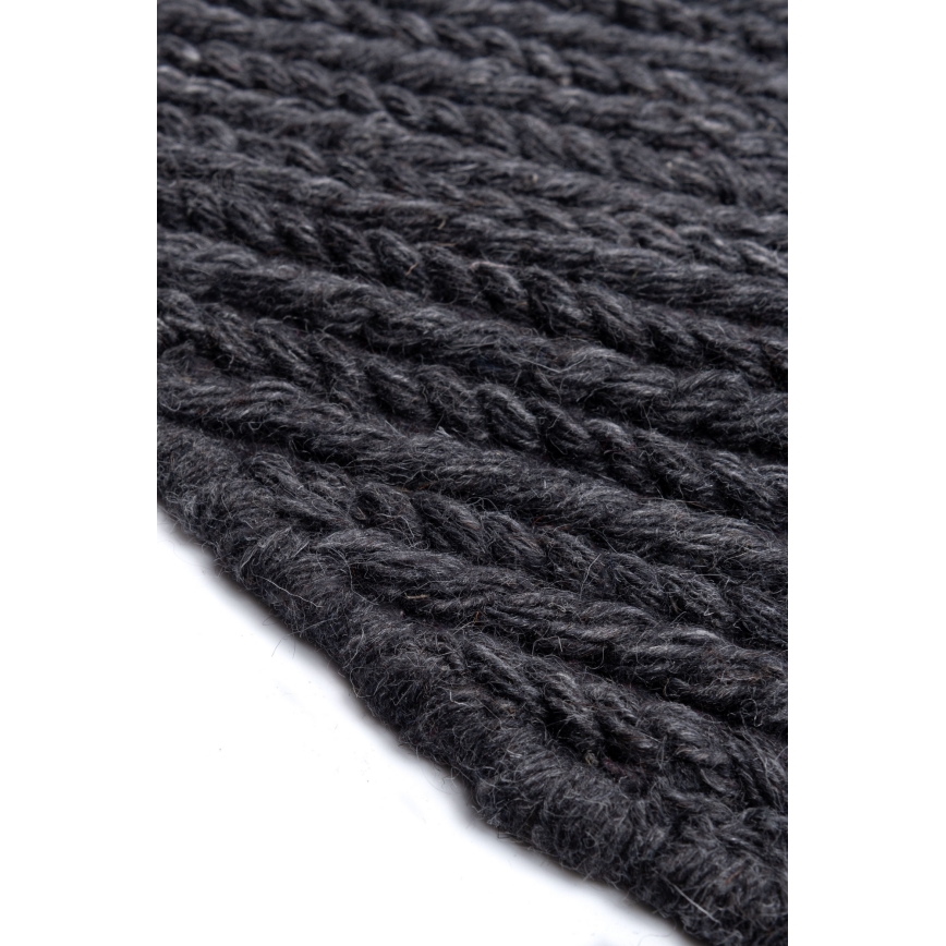 Vloerkleed FIR WOOL 160 cm 2600 g/m2 antraciet/naturel