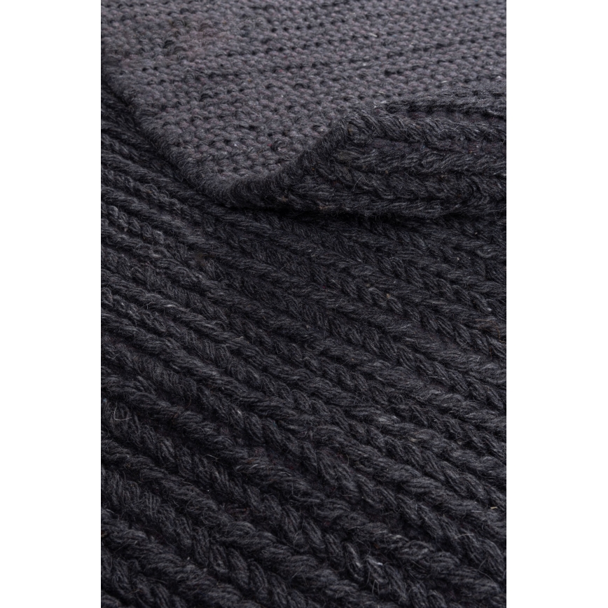 Vloerkleed FIR WOOL 160 cm 2600 g/m2 antraciet/naturel