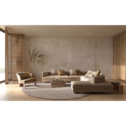 Vloerkleed FIR WOOL 160 cm 2600 g/m2 beige/naturel