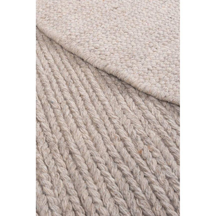Vloerkleed FIR WOOL 160 cm 2600 g/m2 beige/naturel