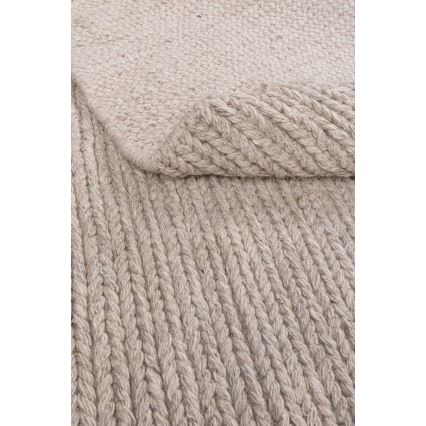 Vloerkleed FIR WOOL 160 cm 2600 g/m2 beige/naturel